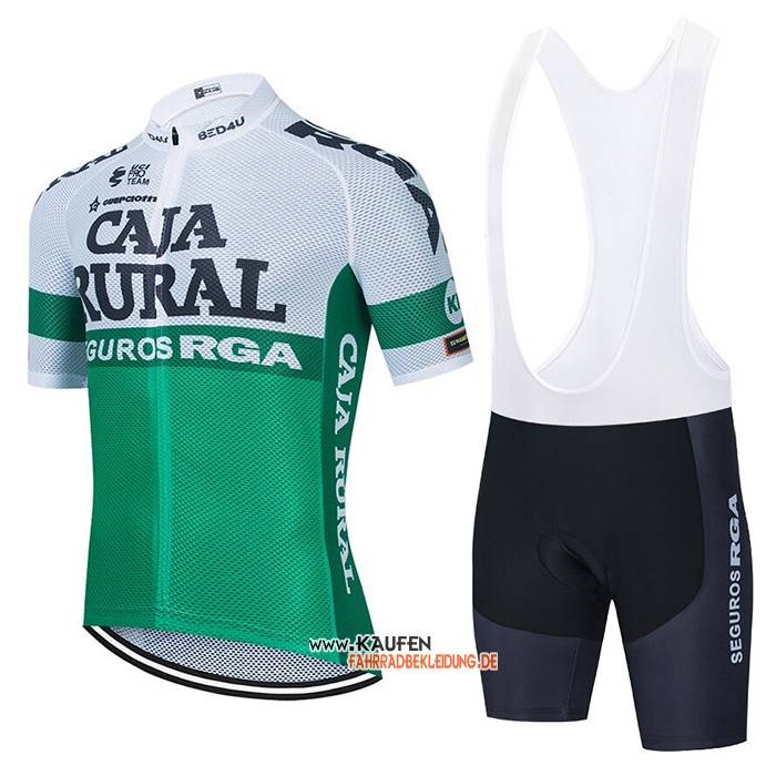 Caja Rural Kurzarmtrikot 2021 und Kurze Tragerhose Rural Wei Grun